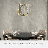 Hunter Zoanne 6-Light Satin Gold Modern/Contemporary Led Bare Bulb Chandelier