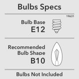 Hunter Bearden 8-Light Brushed Nickel Transitional Led Bare Bulb Chandelier