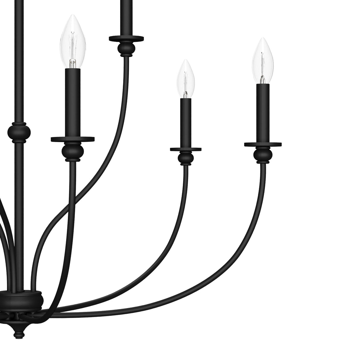 Hunter Southcrest 9-Light Matte Black Transitional Led Chandelier