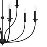 Hunter Southcrest 9-Light Matte Black Transitional Led Chandelier