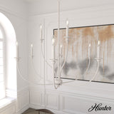 Hunter Southcrest 9-Light Distressed White Transitional Led Chandelier