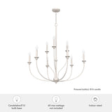 Hunter Southcrest 9-Light Distressed White Transitional Led Chandelier