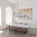 Hunter Southcrest 6-Light Matte Black Transitional Led Chandelier