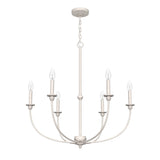 Hunter Southcrest 6-Light Distressed White Transitional Led Chandelier