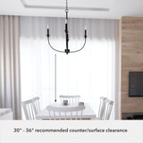 Hunter Southcrest 4-Light Matte Black Transitional Led Chandelier