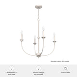 Hunter Southcrest 4-Light Distressed White Transitional Led Chandelier