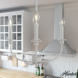 Hunter Southcrest 4-Light Distressed White Transitional Led Chandelier