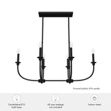 Hunter Southcrest 6-Light Matte Black Transitional Led Chandelier