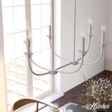 Hunter Southcrest 6-Light Distressed White Transitional Led Chandelier