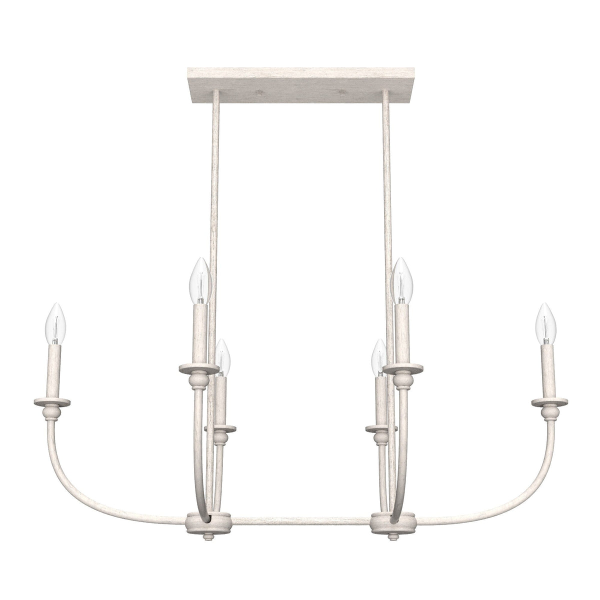 Hunter Southcrest 6-Light Distressed White Transitional Led Chandelier