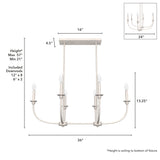 Hunter Southcrest 6-Light Distressed White Transitional Led Chandelier