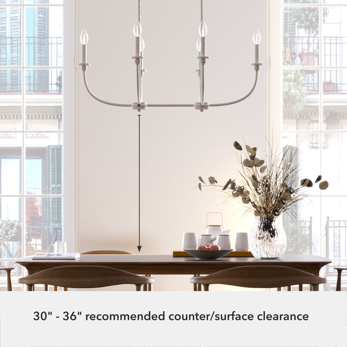 Hunter Southcrest 6-Light Distressed White Transitional Led Chandelier