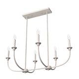 Hunter Southcrest 6-Light Distressed White Transitional Led Chandelier