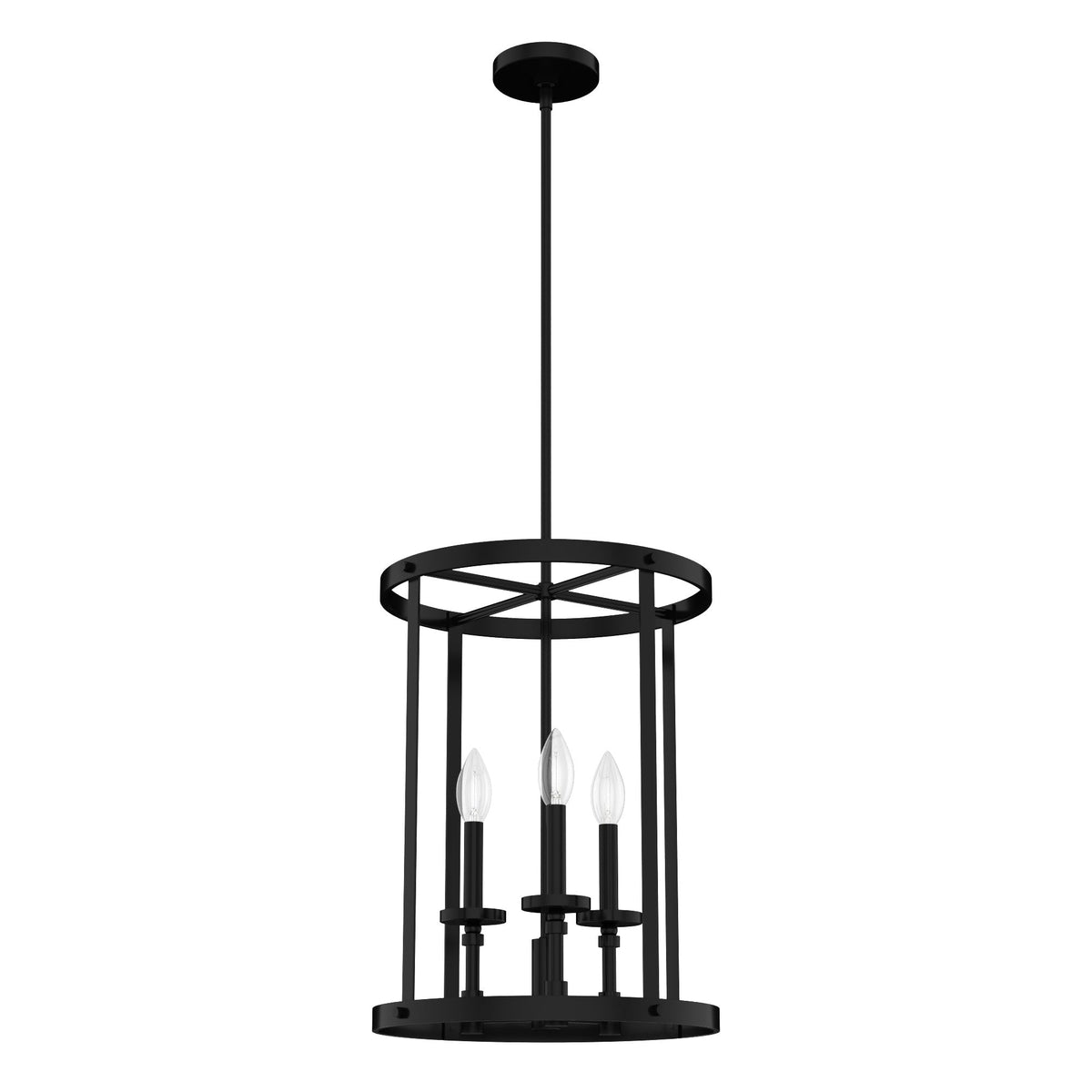 Hunter Briargrove 3-Light Matte Black Traditional Led Chandelier