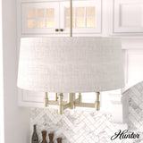 Hunter Briargrove 4-Light Satin Transitional Led Chandelier