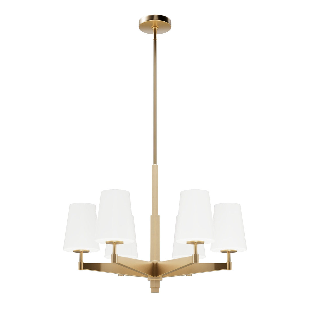 Hunter Nolita 6-Light Satin Gold Modern/Contemporary Led Chandelier