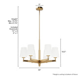 Hunter Nolita 6-Light Satin Gold Modern/Contemporary Led Chandelier