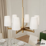Hunter Nolita 6-Light Satin Gold Modern/Contemporary Led Chandelier