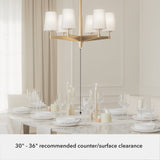 Hunter Nolita 6-Light Satin Gold Modern/Contemporary Led Chandelier