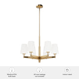 Hunter Nolita 6-Light Satin Gold Modern/Contemporary Led Chandelier