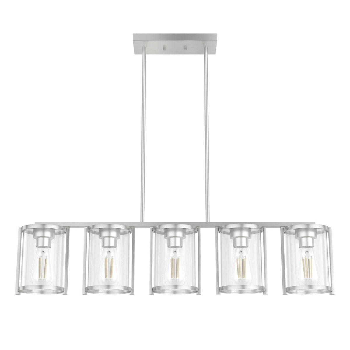 Hunter Astwood 5-Light Brushed Nickel Glam Led Chandelier