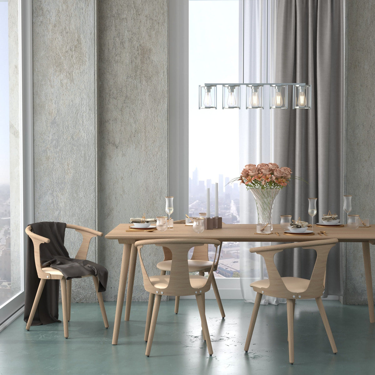 Hunter Astwood 5-Light Brushed Nickel Glam Led Chandelier