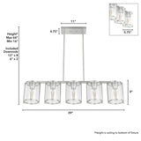 Hunter Astwood 5-Light Brushed Nickel Glam Led Chandelier