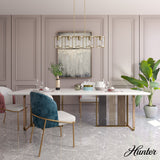 Hunter Astwood 5-Light Satin Gold Glam Led Chandelier
