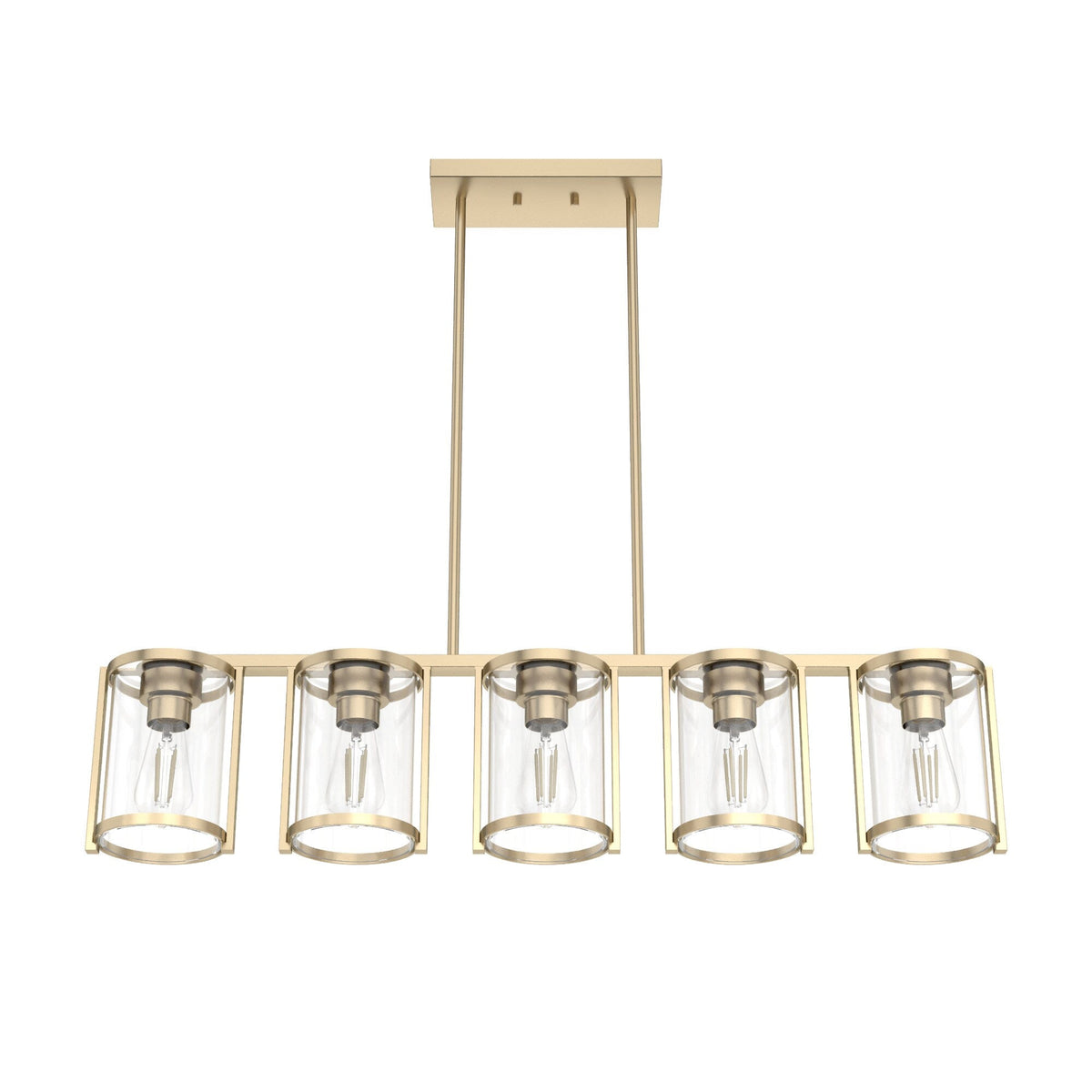 Hunter Astwood 5-Light Satin Gold Glam Led Chandelier