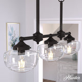 Hunter Saddle Creek 3-Light Satin Bronze Transitional Led Chandelier