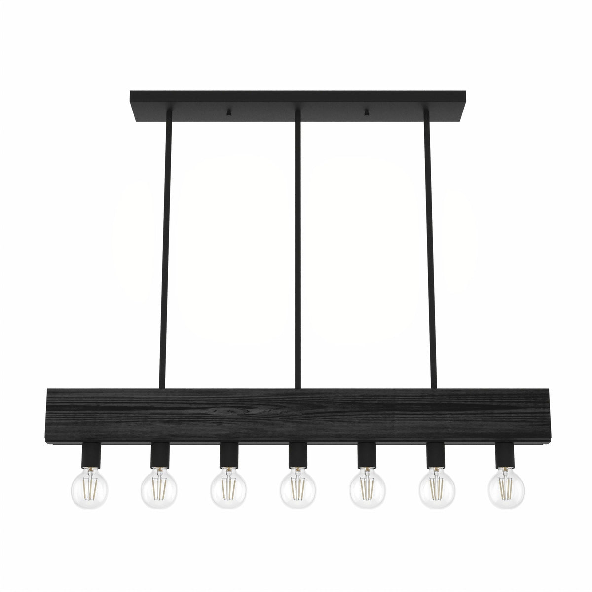 Hunter Donelson 7-Light Matte Black Transitional Led Chandelier