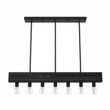 Hunter Donelson 7-Light Matte Black Transitional Led Chandelier