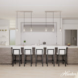 Hunter Hartland 3-Light Brushed Nickel Transitional Globe LED Large Hanging