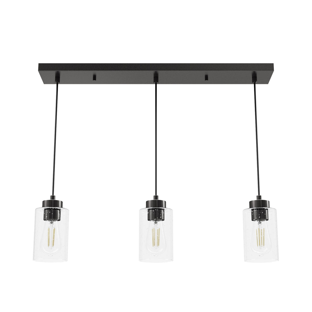Hunter Hartland 3-Light Noble Bronze Transitional Globe LED Large Hanging