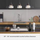 Hunter Cypress Grove 3-Light Onyx Bengal Transitional Clear Glass Linear LED Mini Hanging