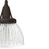 Hunter Cypress Grove 3-Light Onyx Bengal Transitional Clear Glass Linear LED Mini Hanging