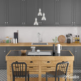 Hunter Van Nuys 3-Light Brushed Nickel Transitional Clear Glass Tiered LED Mini Hanging