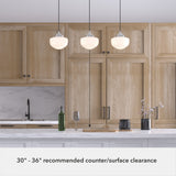 Hunter Saddle Creek 3-Light Brushed Nickel Transitional Opal Glass Linear LED Large Hanging