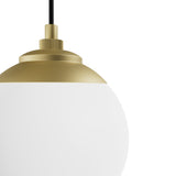 Hunter Hepburn 3-Light Painted Modern Brass Mid-century Globe LED Mini Hanging