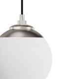 Hunter Hepburn 3-Light Brushed Nickel Mid-century Globe LED Mini Hanging