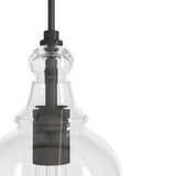 Hunter Maple Park 3-Light Noble Bronze Transitional Clear Glass Linear LED Large Hanging