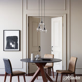 Hunter Maple Park 3-Light Noble Bronze Transitional Clear Glass LED Small Hanging