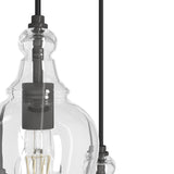 Hunter Maple Park 3-Light Noble Bronze Transitional Clear Glass LED Small Hanging