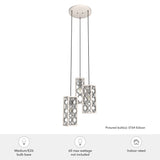 Hunter Gablecrest 3-Light Distressed White Transitional Tiered LED Small Hanging