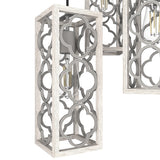 Hunter Gablecrest 3-Light Distressed White Transitional Tiered LED Small Hanging