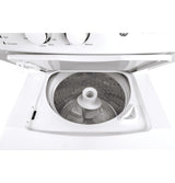 GE Electric Stacked Laundry Center with 3.8-cu ft Washer and 5.9-cu ft Dryer, White