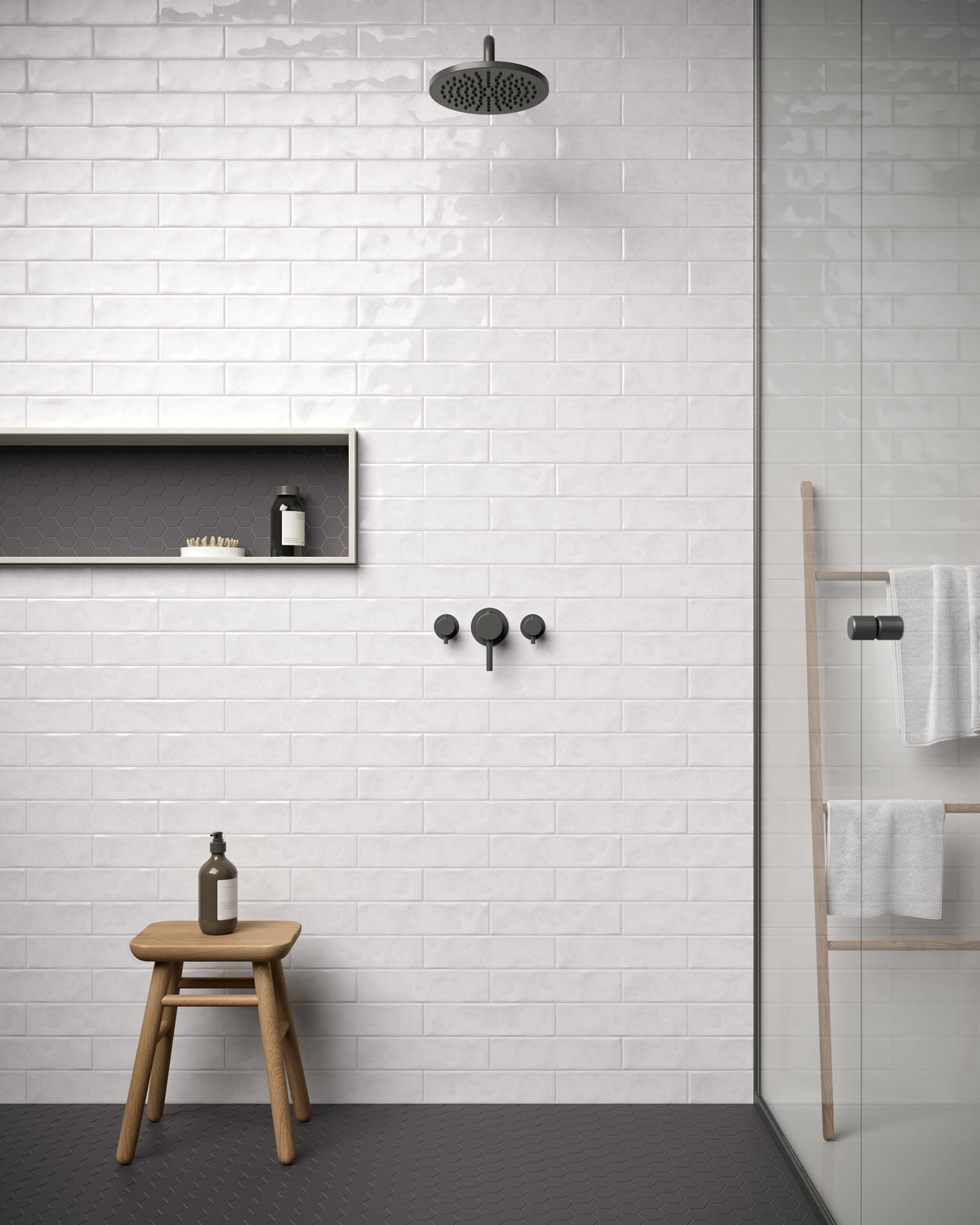 Satori Pearl White 3-in x 12-in Glossy Ceramic Subway Wall Tile (0.24-sq. ft/ Piece)