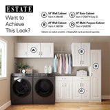Estate 15-in W x 70.375-in H Wood Composite White Wall-mount Utility Storage Cabinet