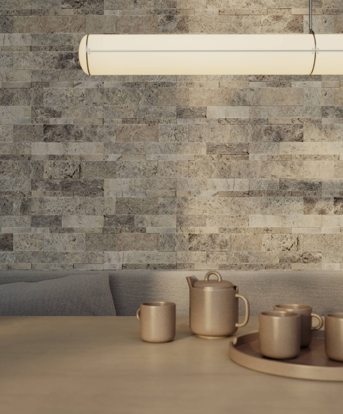 Satori Silver Crescent Ledgestone 6-in x 12-in Natural Stone Look Wall Tile (0.48-sq. ft/ Piece)