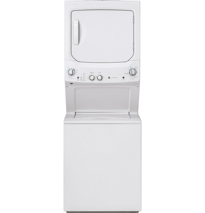 GE Gas Stacked Laundry Center with 3.8-cu ft Washer and 5.9-cu ft Dryer, White (GUD27GSSMWW)